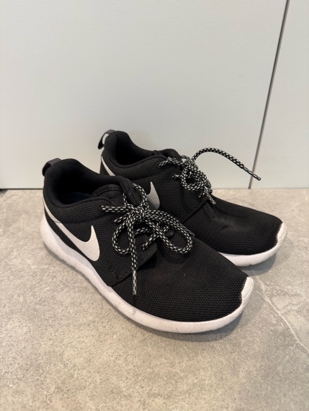 Nike Black and White Lace-Up Sneakers